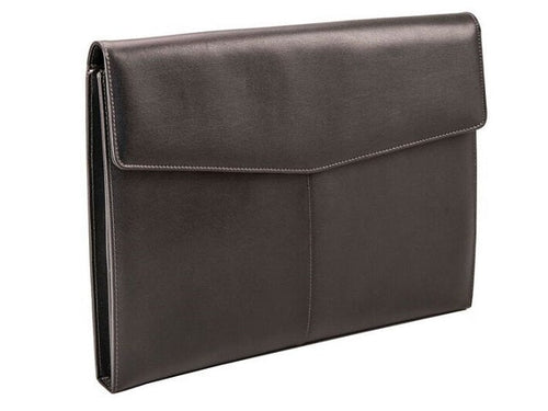 Adpel Dossier Ascot Leather Document Holder | Black - KaryKase