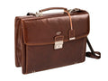 Adpel Fabio Leather Laptop Briefcase | Brown - KaryKase