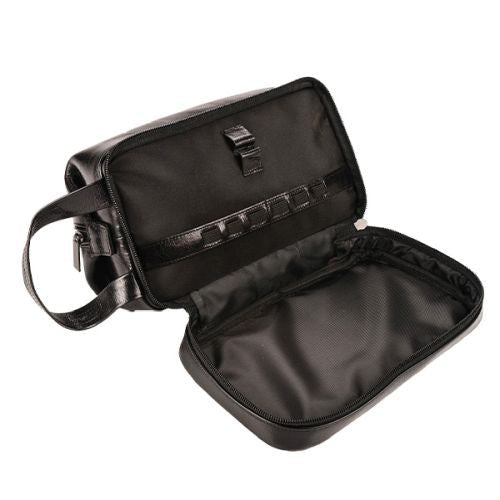 Adpel Italian Leather Toiletry Bag | Black - KaryKase