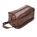 Adpel Italian Leather Toiletry Bag | Brown - KaryKase
