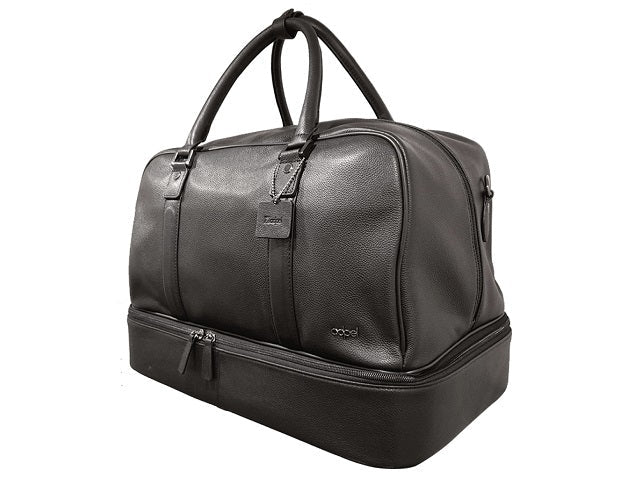Adpel Leather President Double Decker Golf Bag | Black - KaryKase