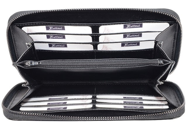 Adpel Leather Purse - 12CC Holder Leather Purse | Black - KaryKase