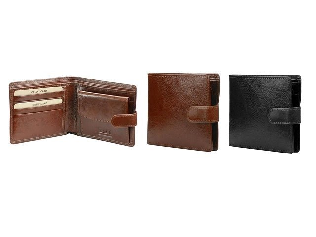 Adpel Leather Wallet With Coin Purse and Tab Closure - KaryKase