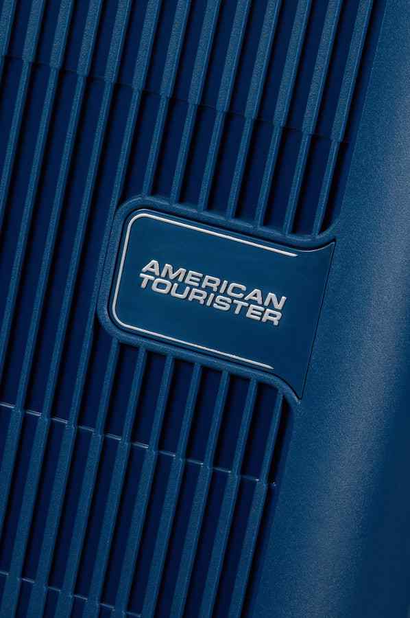 American Tourister Aerostep Expandable 55cm Cabin Spinner | Navy - KaryKase