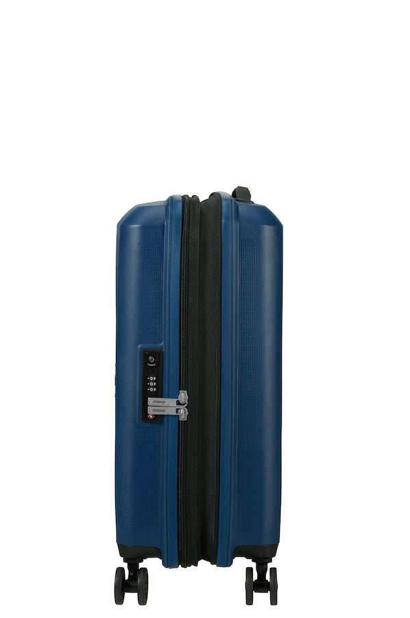 American Tourister Aerostep Expandable 55cm Cabin Spinner | Navy - KaryKase