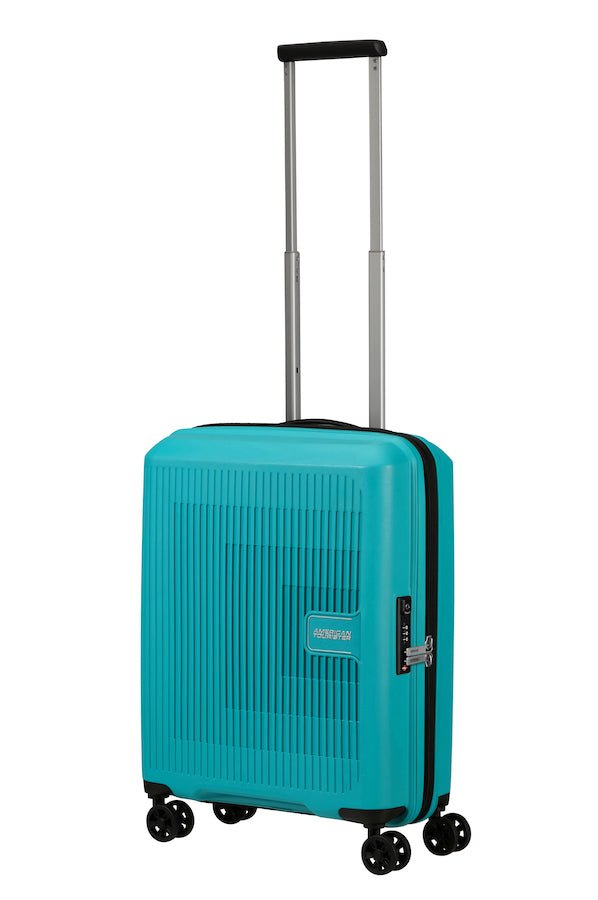 American Tourister Aerostep Expandable 55cm Cabin Spinner | Turquoise Tonic - KaryKase