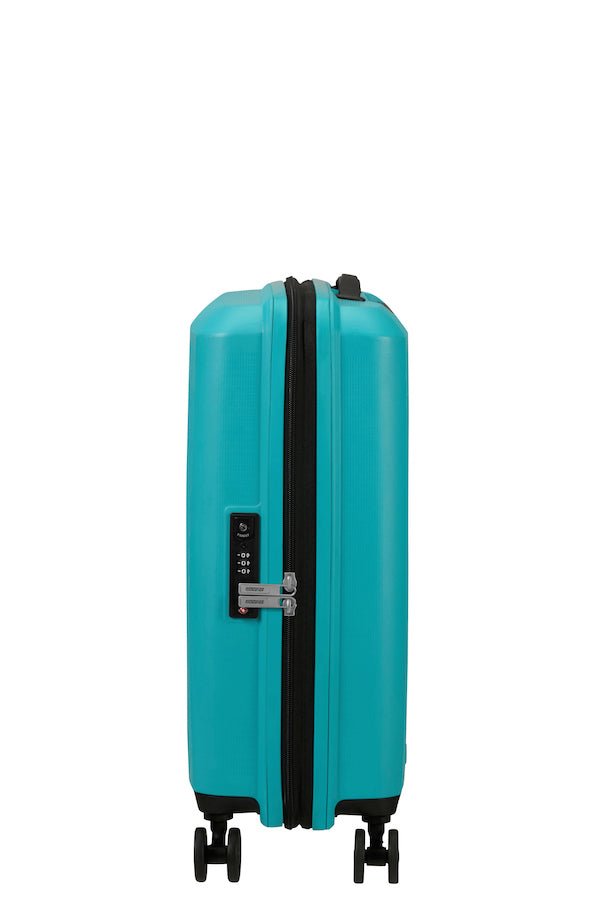 American Tourister Aerostep Expandable 55cm Cabin Spinner | Turquoise Tonic - KaryKase