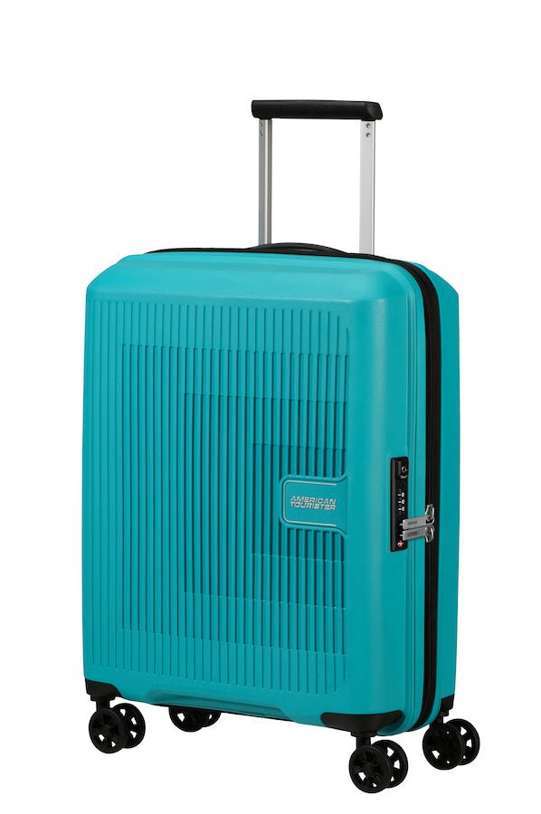 American Tourister Aerostep Expandable 55cm Cabin Spinner | Turquoise Tonic - KaryKase