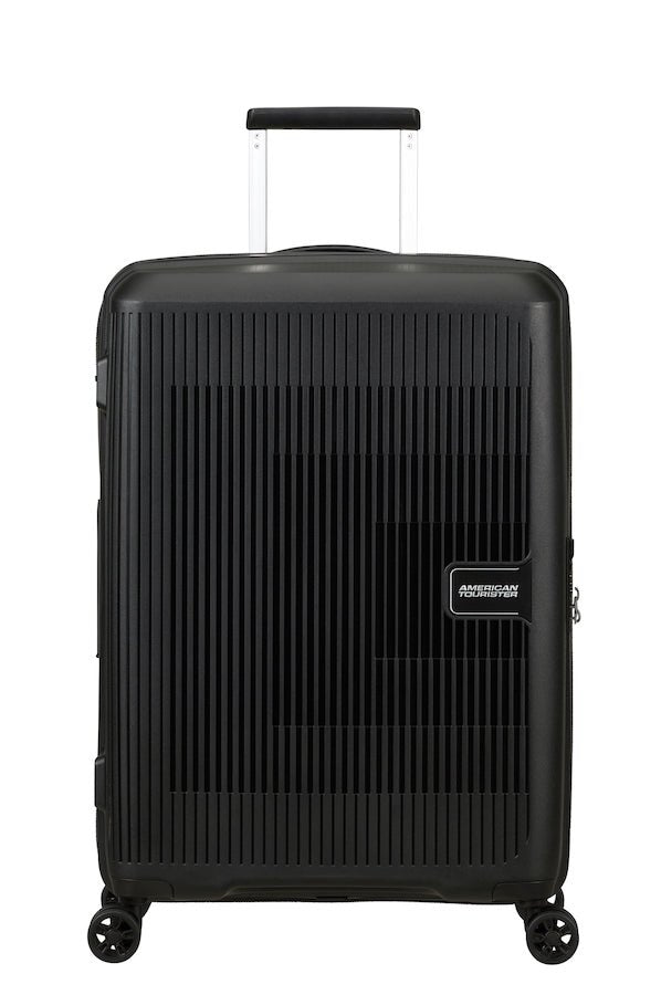 American Tourister Aerostep Expandable 67cm Medium Spinner | Black - KaryKase