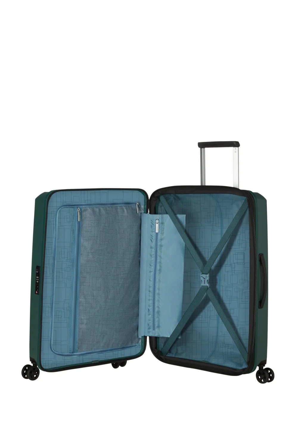 American Tourister Aerostep Expandable 67cm Medium Spinner | Dark Forest - KaryKase