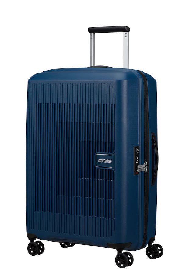 American Tourister Aerostep Expandable 67cm Medium Spinner | Navy - KaryKase