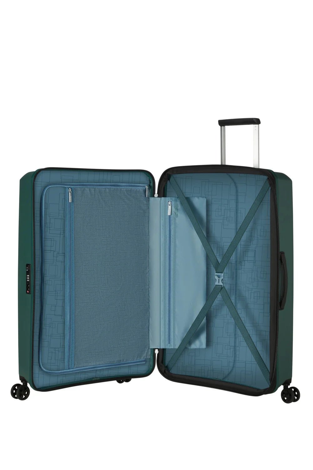 American Tourister Aerostep Expandable 77cm Large Spinner | Dark Forest - KaryKase