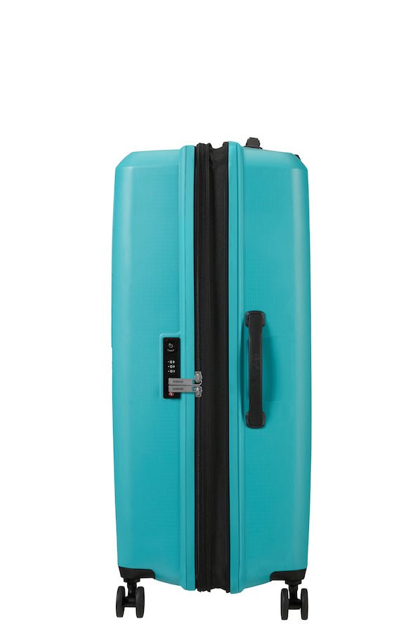 American Tourister Aerostep Expandable 77cm Large Spinner | Turquoise Tonic - KaryKase