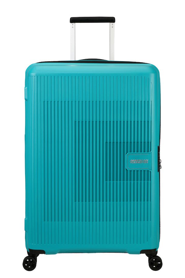 American Tourister Aerostep Expandable 77cm Large Spinner | Turquoise Tonic - KaryKase