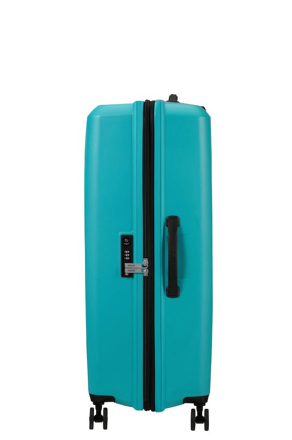 American Tourister Aerostep Expandable 77cm Large Spinner | Turquoise Tonic - KaryKase