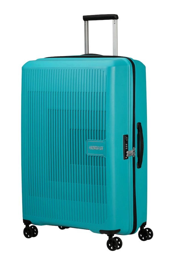 American Tourister Aerostep Expandable 77cm Large Spinner | Turquoise Tonic - KaryKase