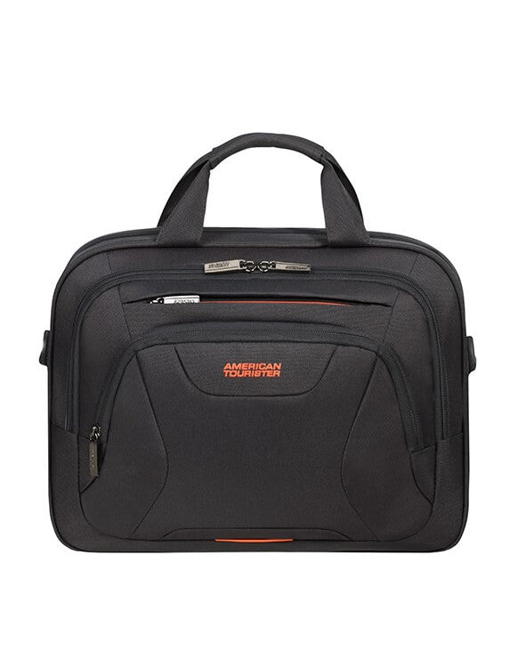 American Tourister AT Work 13.3" - 14.1" Laptop Bag | Black/Orange - KaryKase