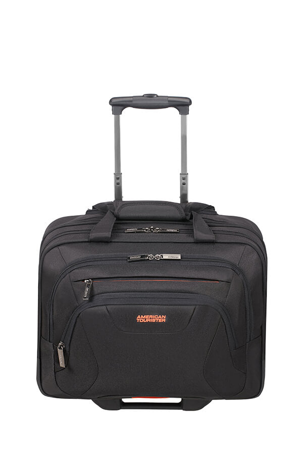 American Tourister At Work 15.6" Laptop Rolling Tote | Black/Orange - KaryKase