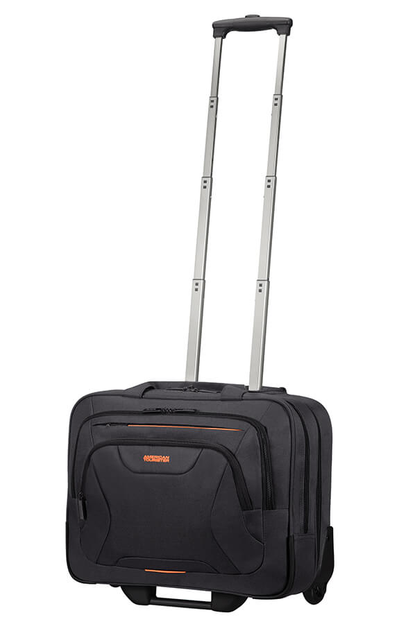 American Tourister At Work 15.6" Laptop Rolling Tote | Black/Orange - KaryKase