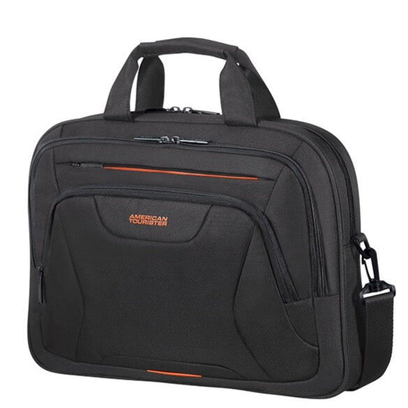 American Tourister At Work Laptop Bag 15.6" | Black/Orange - KaryKase