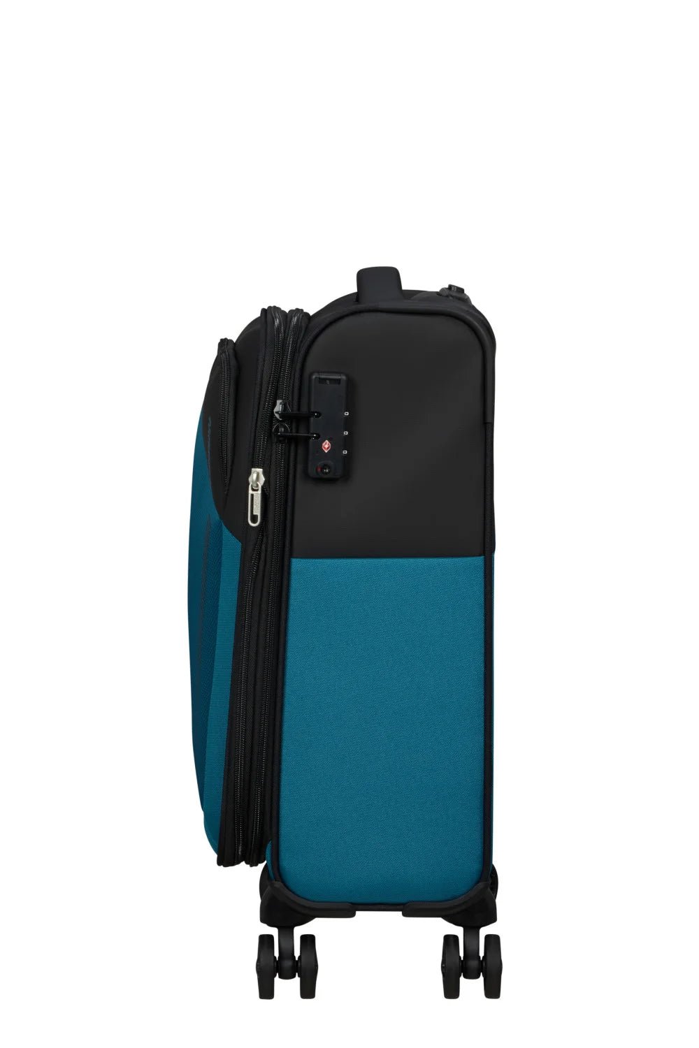 American Tourister Daring Dash 55cm Cabin Spinner - Expandable | Black/Blue - KaryKase