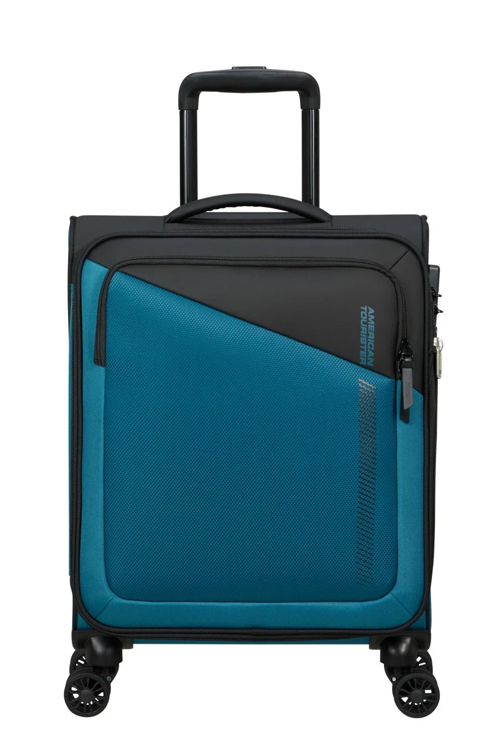 American Tourister Daring Dash 55cm Cabin Spinner - Expandable | Black/Blue - KaryKase