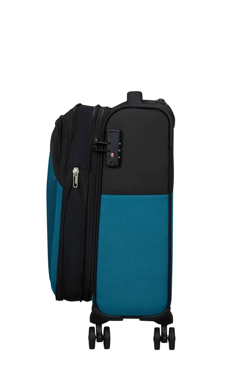 American Tourister Daring Dash 55cm Cabin Spinner - Expandable | Black/Blue - KaryKase