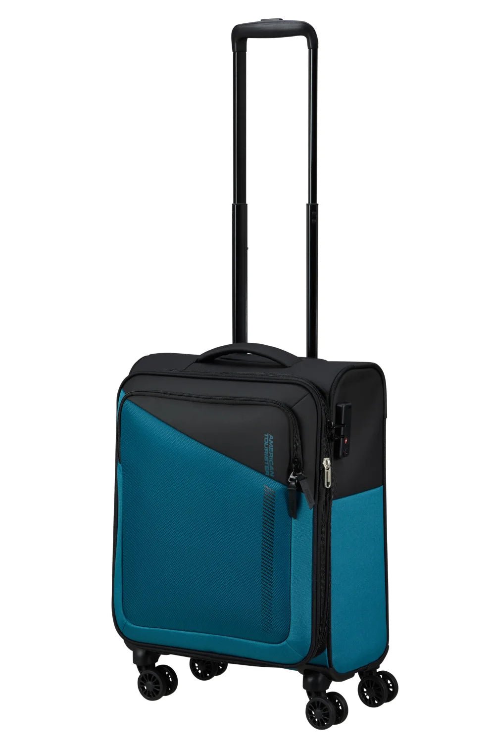 American Tourister Daring Dash 55cm Cabin Spinner - Expandable | Black/Blue - KaryKase