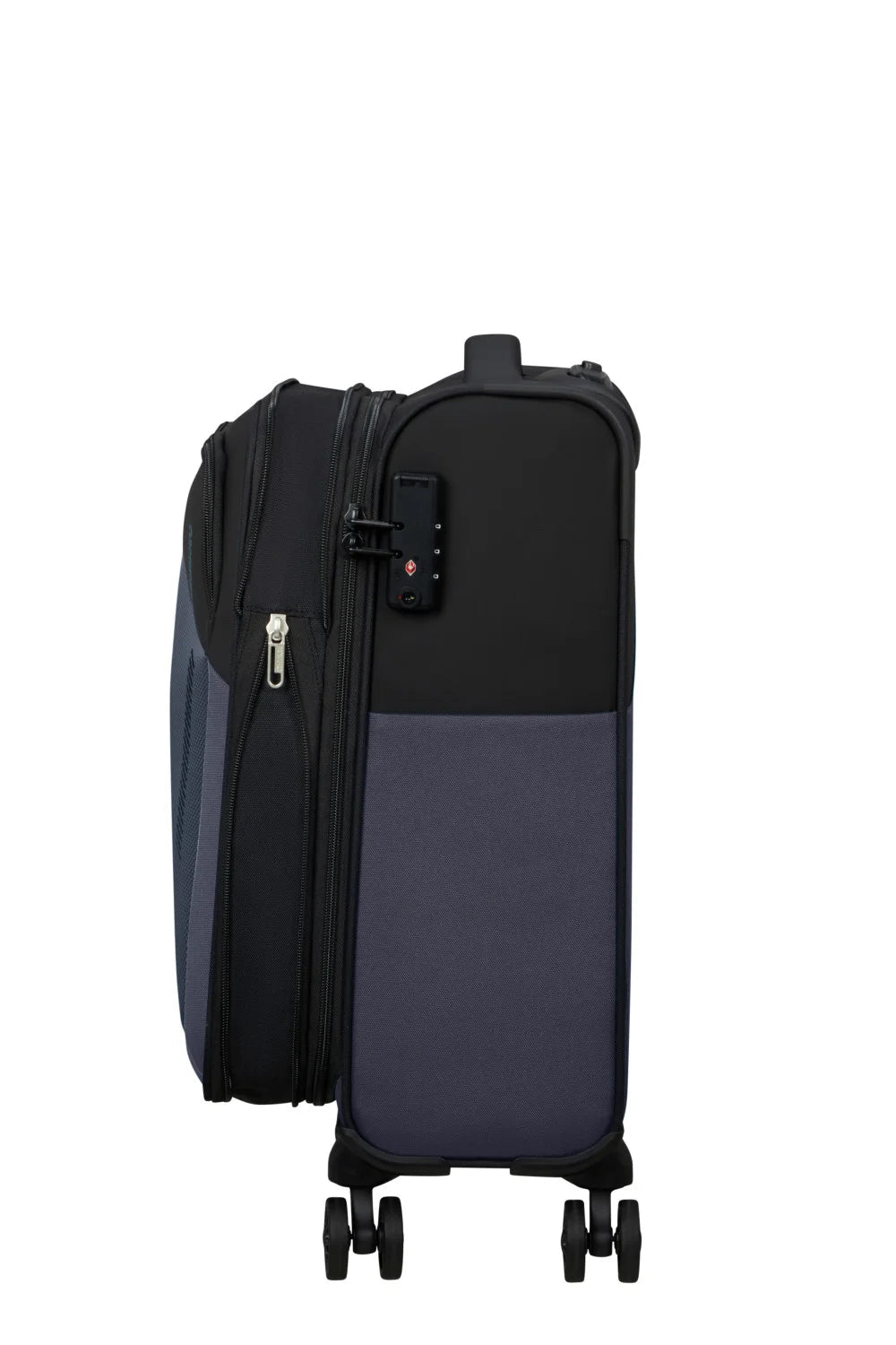 American Tourister Daring Dash 55cm Cabin Spinner - Expandable | Black/Grey - KaryKase