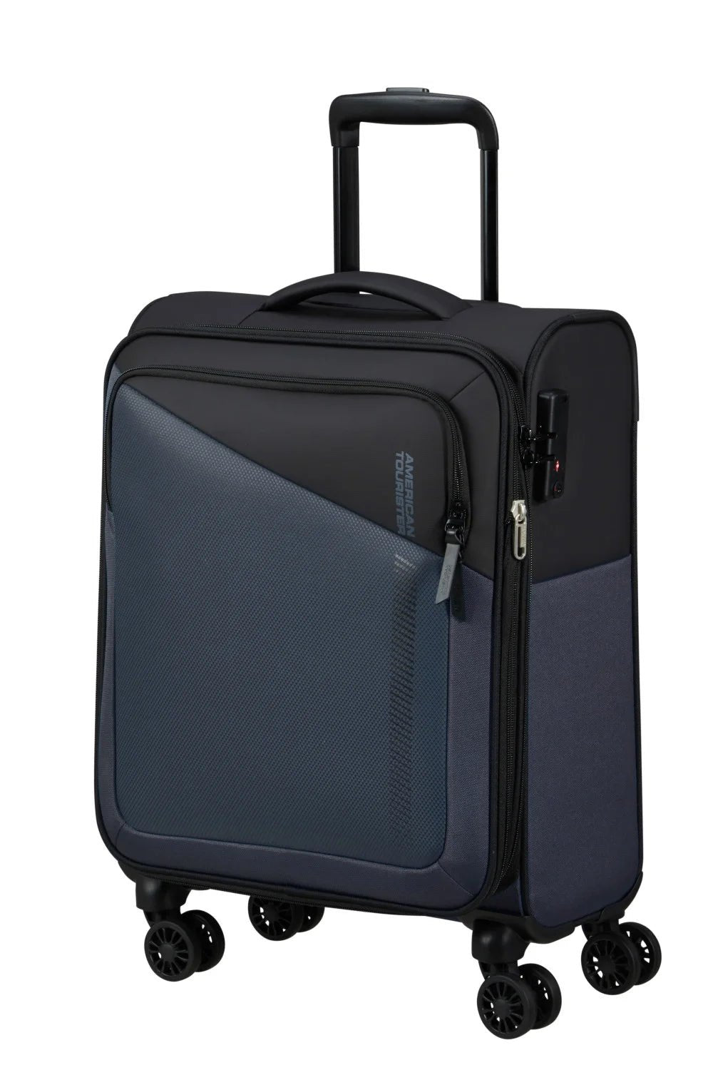 American Tourister Daring Dash 55cm Cabin Spinner - Expandable | Black/Grey - KaryKase