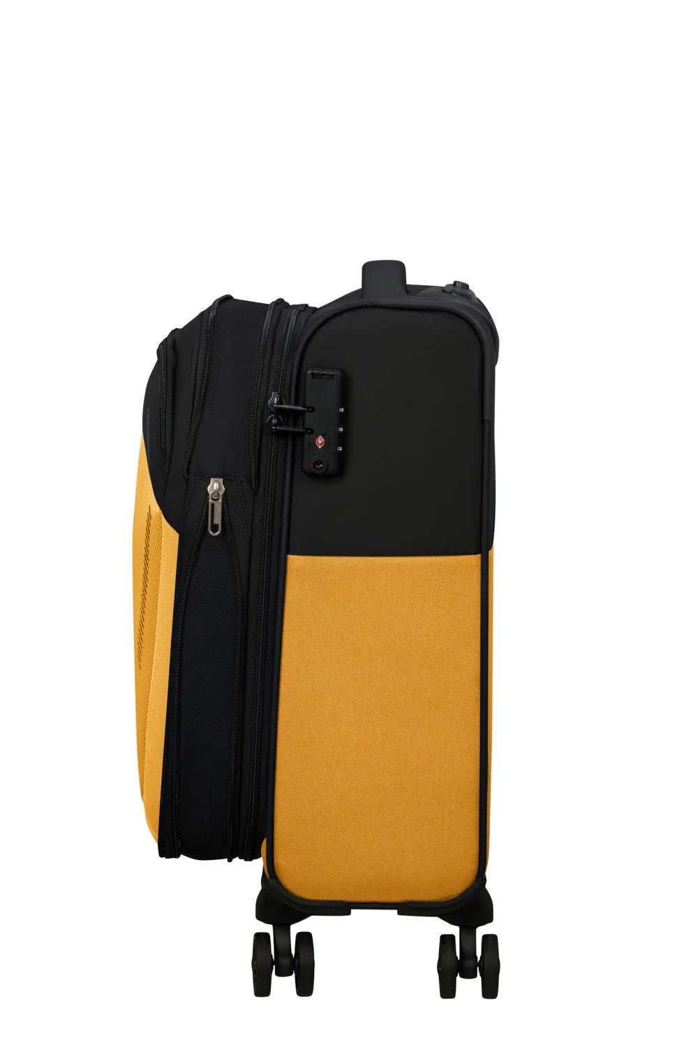 American Tourister Daring Dash 55cm Cabin Spinner - Expandable | Black/Yellow - KaryKase