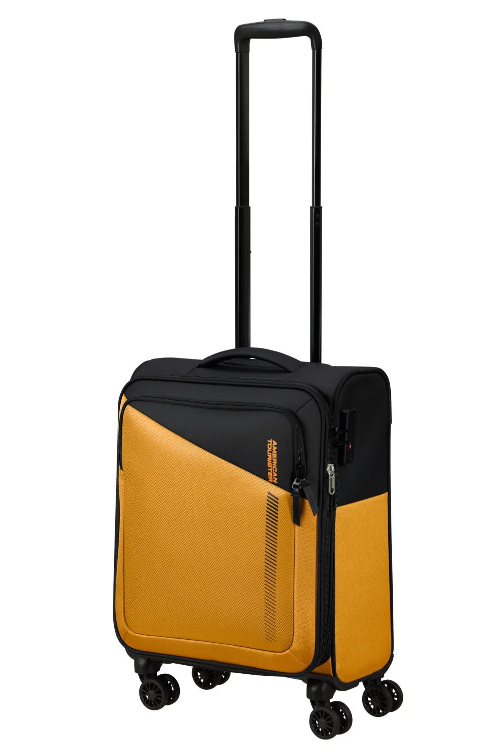 American Tourister Daring Dash 55cm Cabin Spinner - Expandable | Black/Yellow - KaryKase