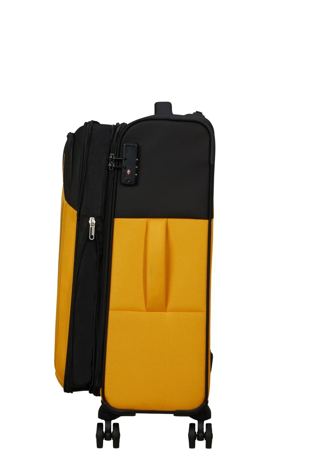 American Tourister Daring Dash 67cm Medium Spinner - Expandable | Black/Yellow - KaryKase