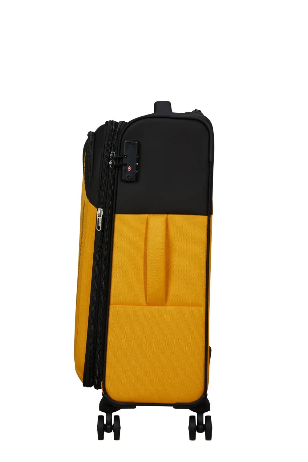 American Tourister Daring Dash 67cm Medium Spinner - Expandable | Black/Yellow - KaryKase