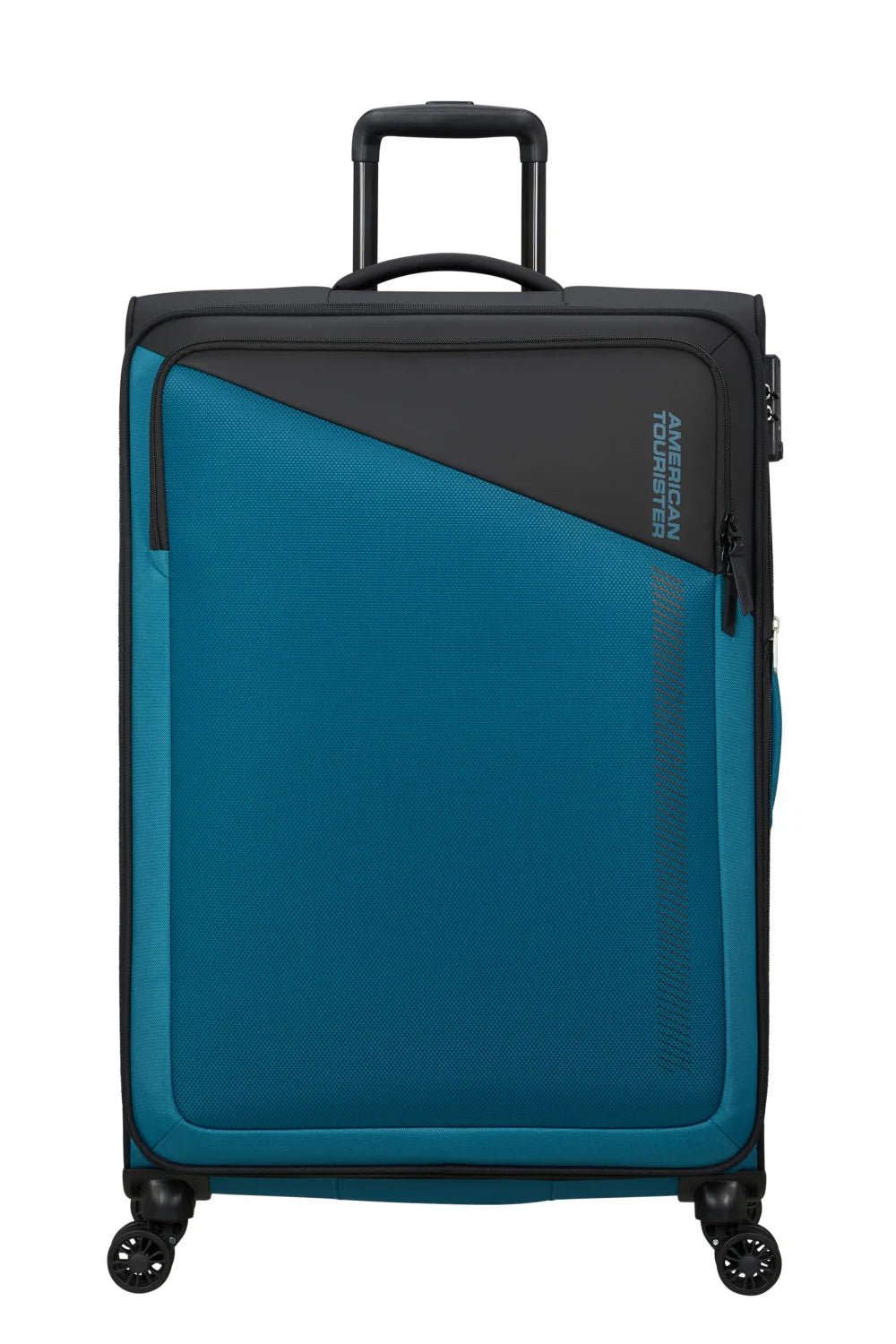 American Tourister Daring Dash 77cm Large Spinner - Expandable | Black/Blue - KaryKase