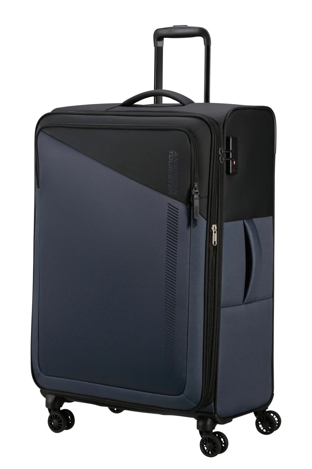 American Tourister Daring Dash 77cm Large Spinner - Expandable | Black/Grey - KaryKase