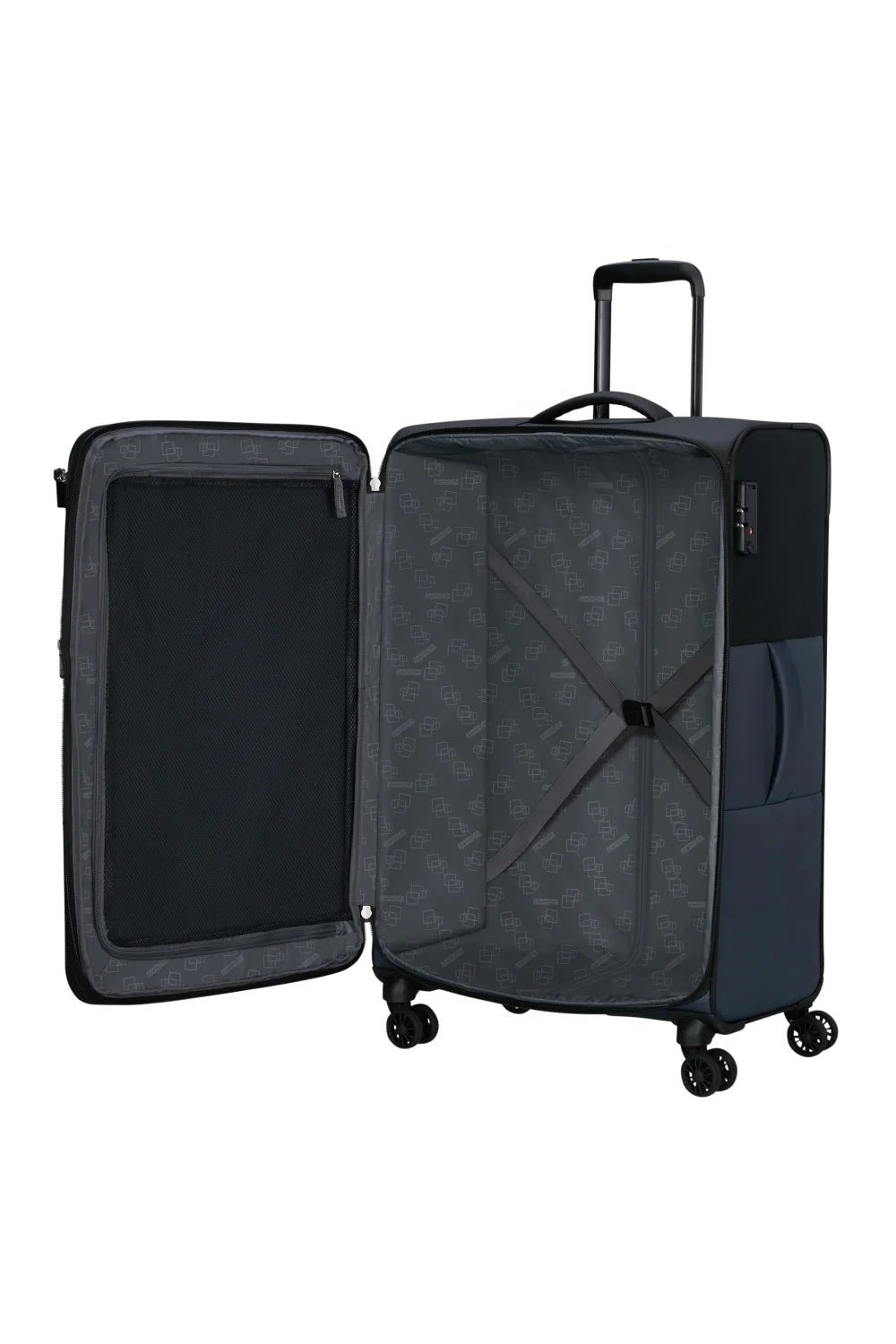 American Tourister Daring Dash 77cm Large Spinner - Expandable | Black/Grey - KaryKase