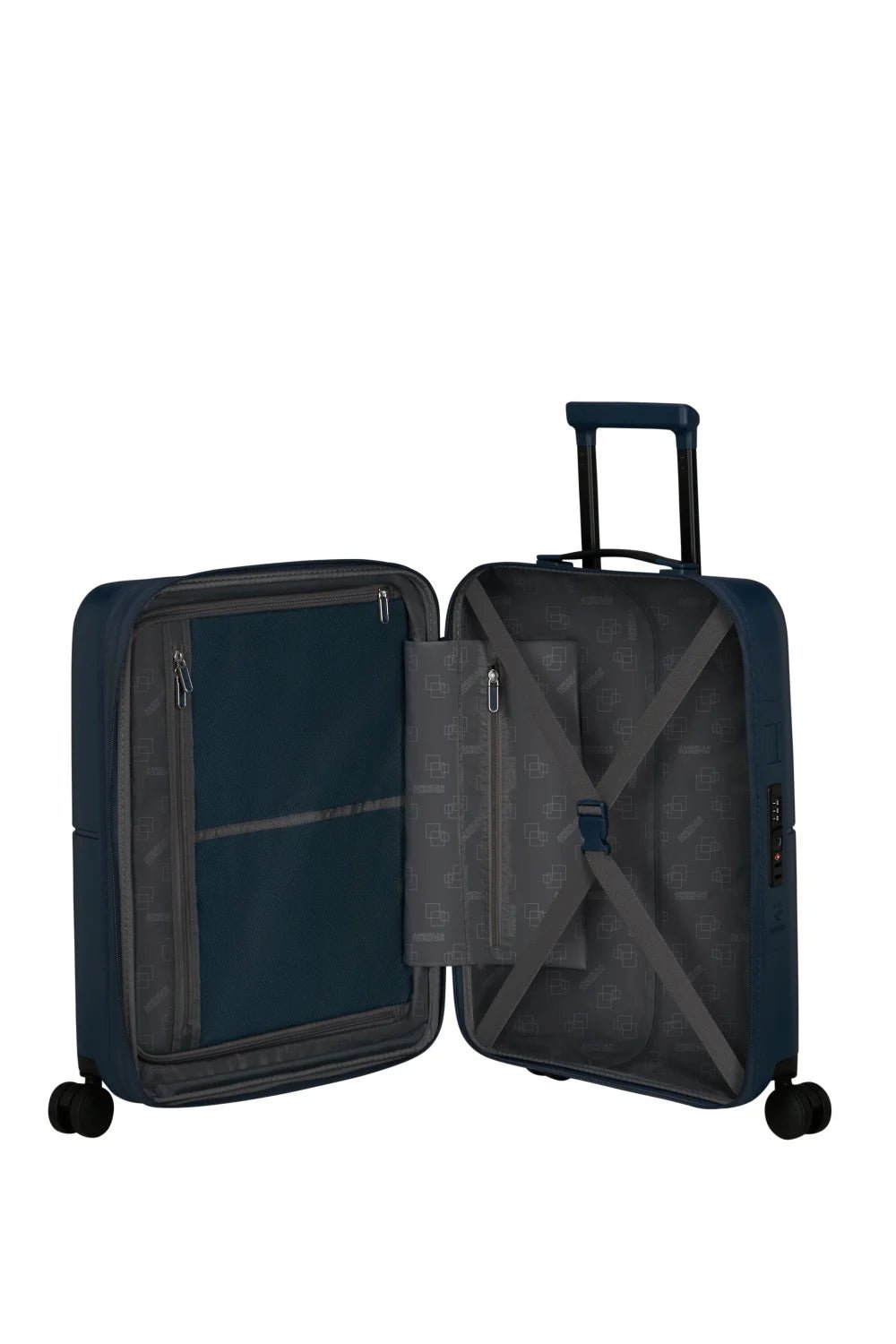 American Tourister Dashpop 55cm Cabin Spinner - Expandable | Midnight Navy - KaryKase