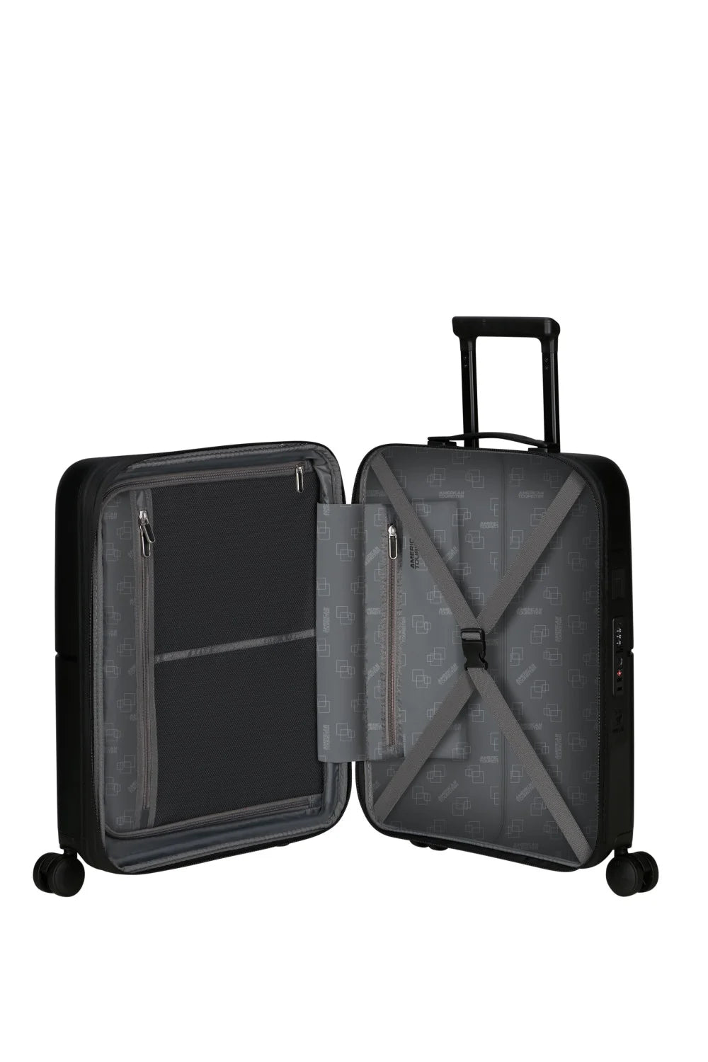 American Tourister Dashpop 55cm Cabin Spinner - Expandable | True Black - KaryKase