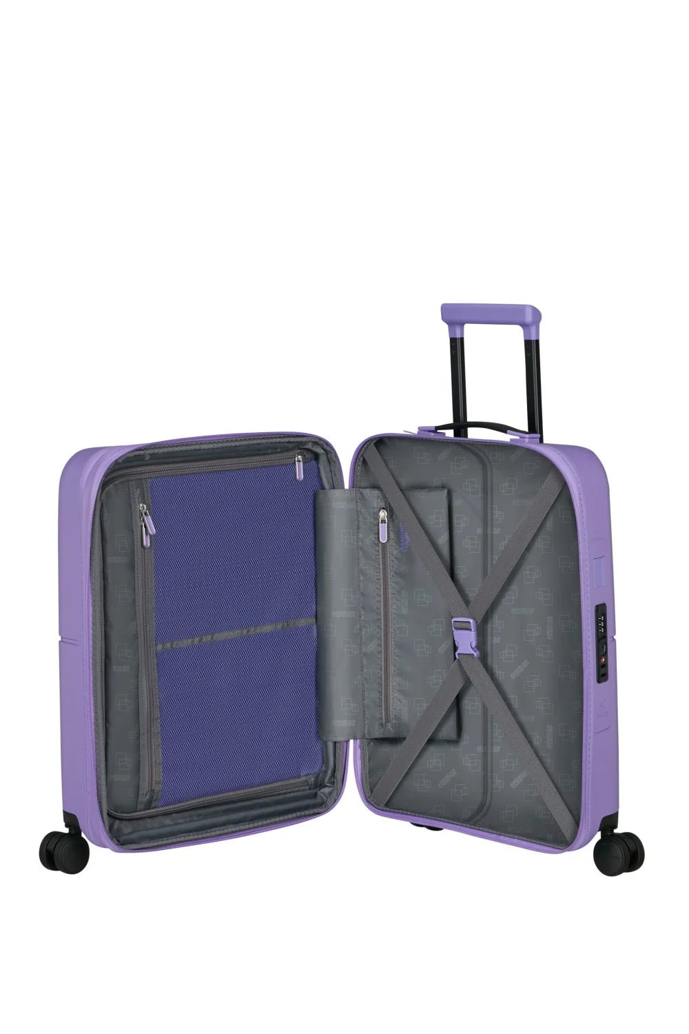 American Tourister Dashpop 55cm Cabin Spinner - Expandable | Violet Purple - KaryKase