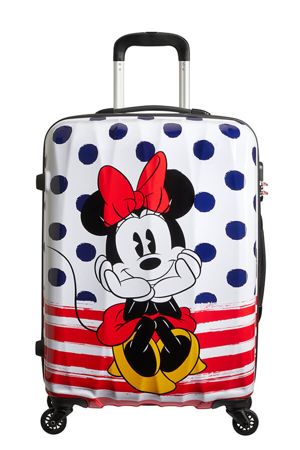 American Tourister Disney Legends Alfatwist 65cm Medium Spinner | Minnie Blue Dots - KaryKase