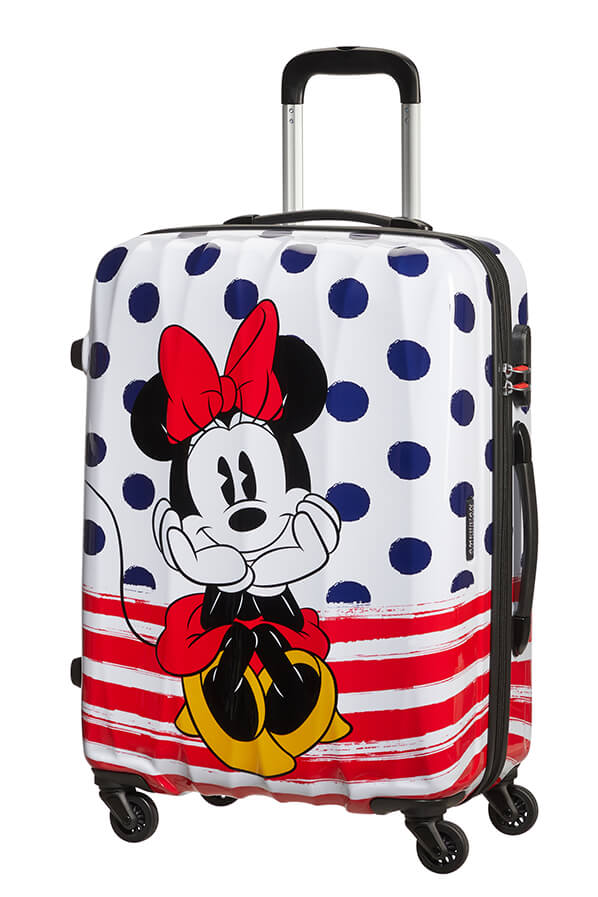 American Tourister Disney Legends Alfatwist 65cm Medium Spinner | Minnie Blue Dots - KaryKase