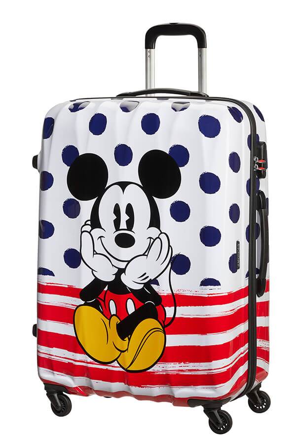 American Tourister Disney Legends Alfatwist 75cm Large Spinner | Mickey Blue Dots - KaryKase