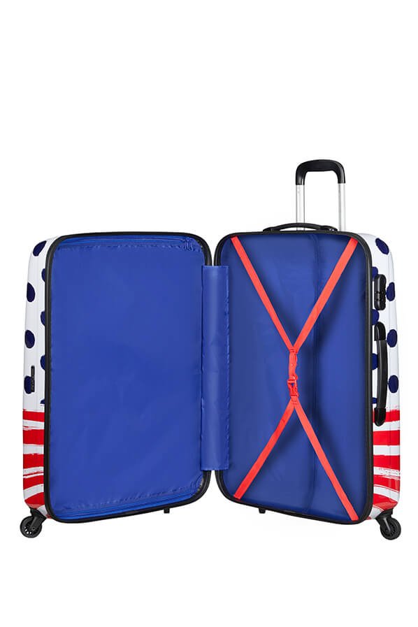 American Tourister Disney Legends Alfatwist 75cm Large Spinner | Mickey Blue Dots - KaryKase