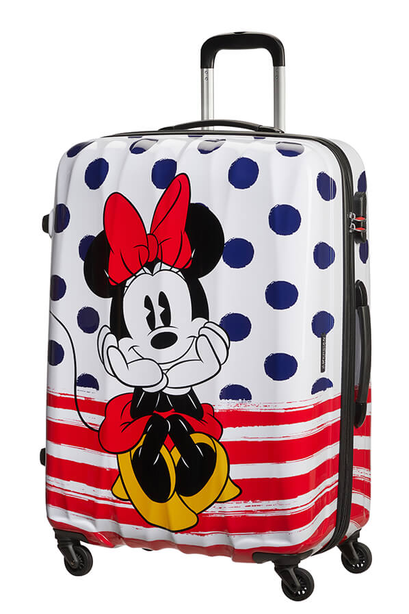 American Tourister Disney Legends Alfatwist 75cm Large Spinner | Minnie Blue Dots - KaryKase