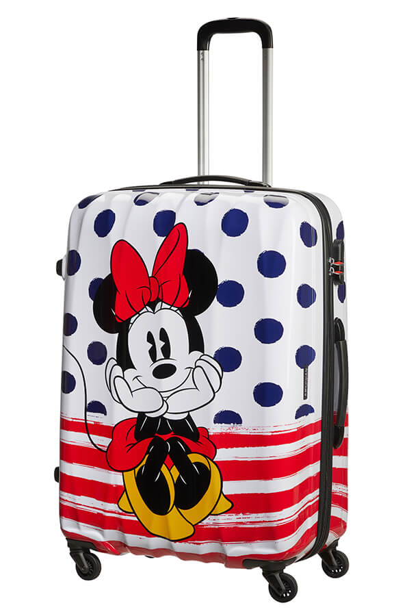 American Tourister Disney Legends Alfatwist 75cm Large Spinner | Minnie Blue Dots - KaryKase