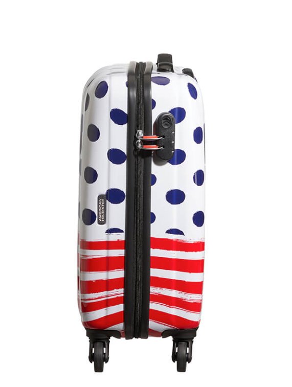 American Tourister Disney Legends Spinner Alfatwist 2.0 55cm Cabin Spinner | Mickey Blue Dots - KaryKase