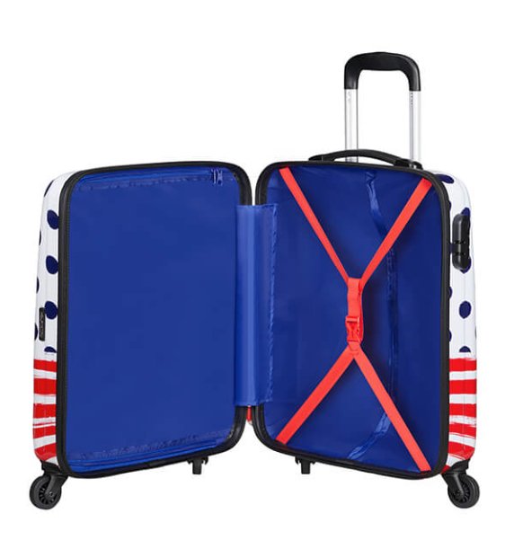 American Tourister Disney Legends Spinner Alfatwist 2.0 55cm Cabin Spinner | Mickey Blue Dots - KaryKase