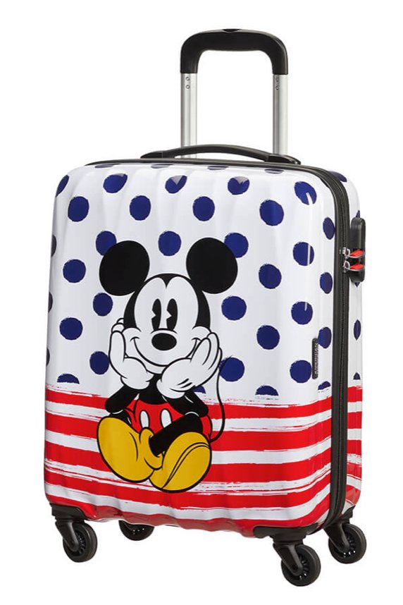 American Tourister Disney Legends Spinner Alfatwist 2.0 55cm Cabin Spinner | Mickey Blue Dots - KaryKase