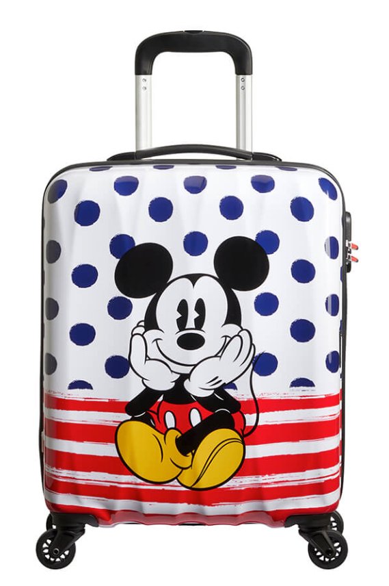 American Tourister Disney Legends Spinner Alfatwist 2.0 55cm Cabin Spinner | Mickey Blue Dots - KaryKase